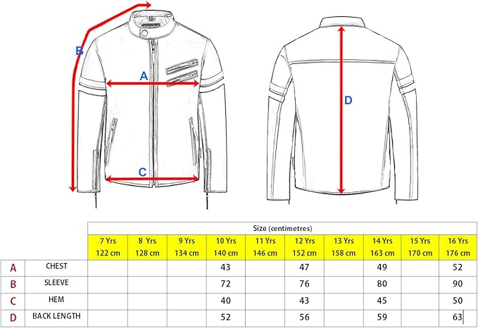 Childrens Leather Motorcycle Jacket - Kane