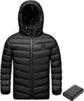 BTDECLAR Boys Girls Thermal Jacket Warm Winter Jacket Windproof USB Charging Electric Heating Hooded Jacket