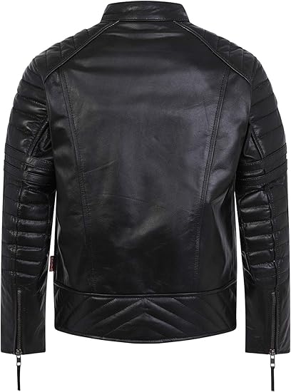 Boys Real Leather Biker Jacket - Recon