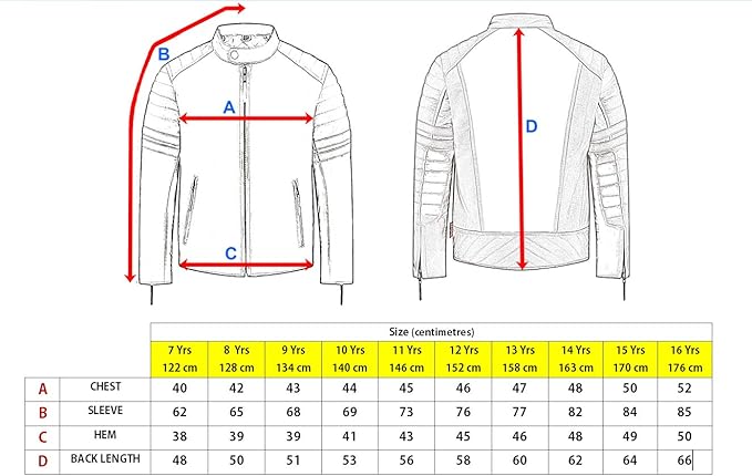 Boys Real Leather Biker Jacket - Recon